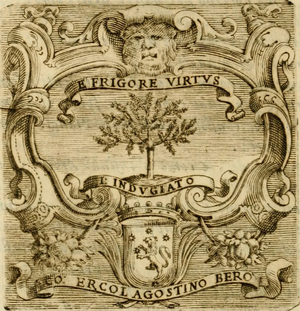 An illustration from Prose de' signori accademici Gelati di Bologna ... : colle loro imprese anteposte a' discorsi, 1671, leaf 161
