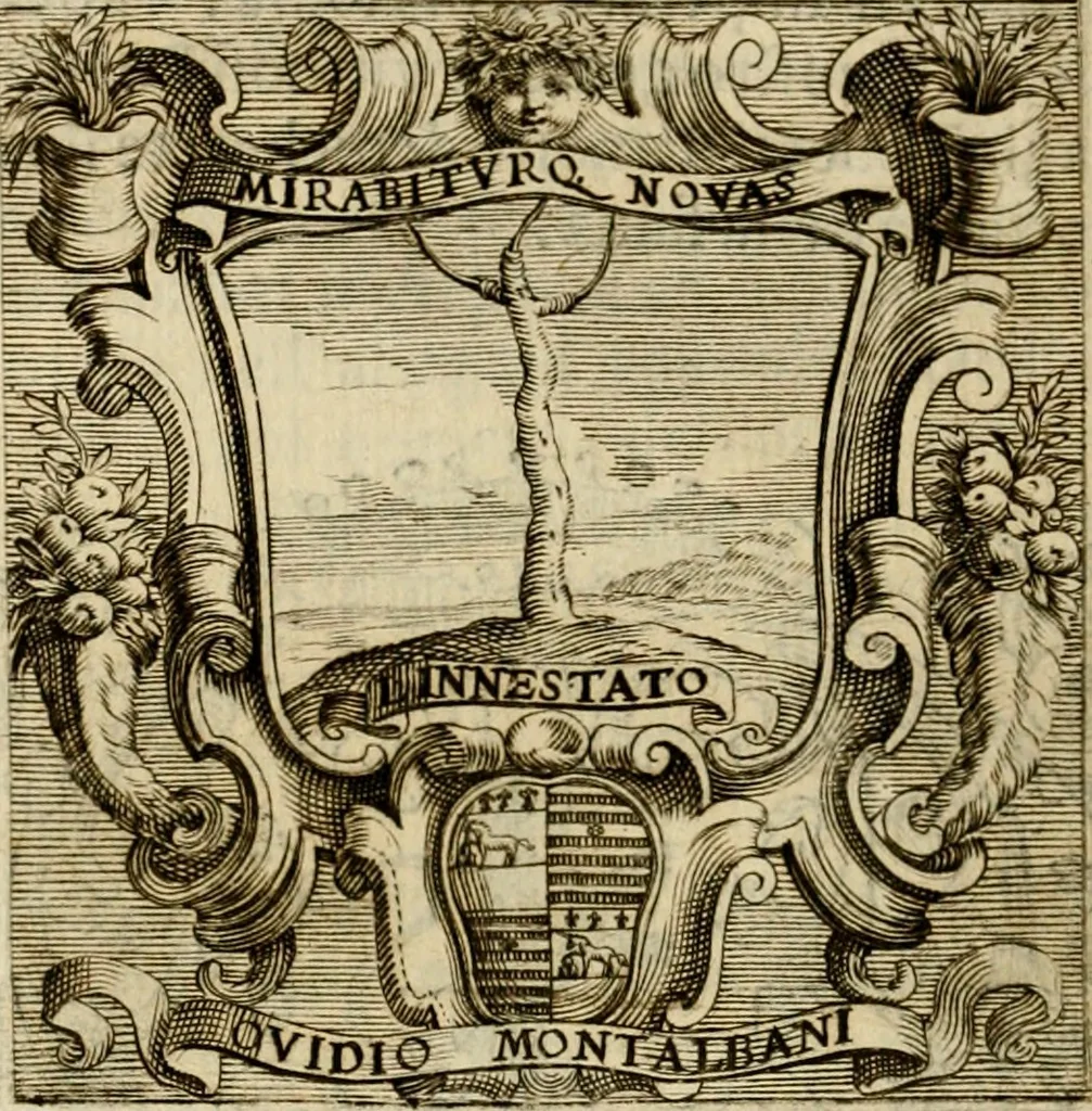 An illustration from Prose de' signori accademici Gelati di Bologna ... : colle loro imprese anteposte a' discorsi, 1671, leaf 215