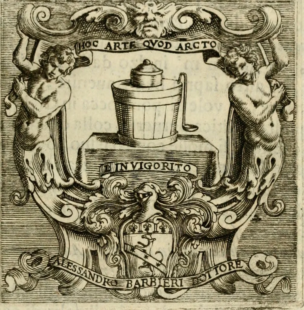 An illustration from Prose de' signori accademici Gelati di Bologna ... : colle loro imprese anteposte a' discorsi, 1671, leaf 226