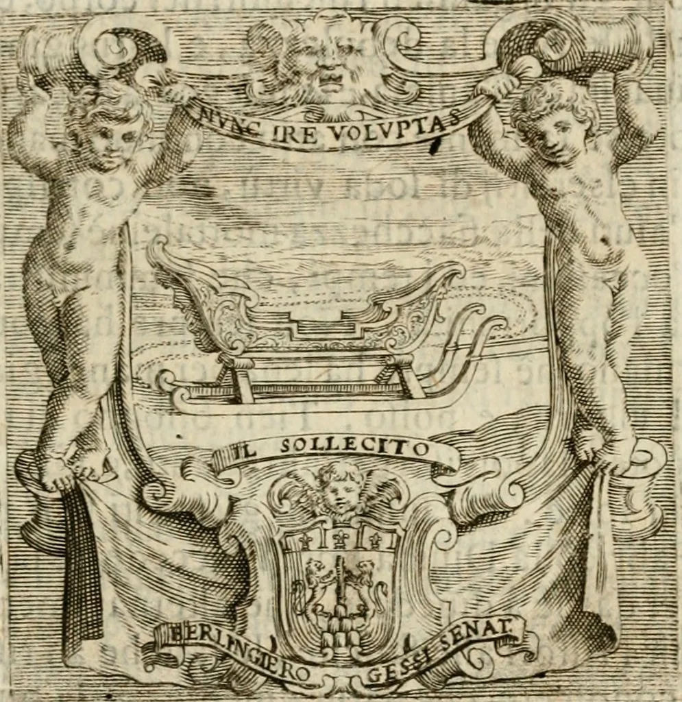 An illustration from Prose de' signori accademici Gelati di Bologna ... : colle loro imprese anteposte a' discorsi, 1671, leaf 24