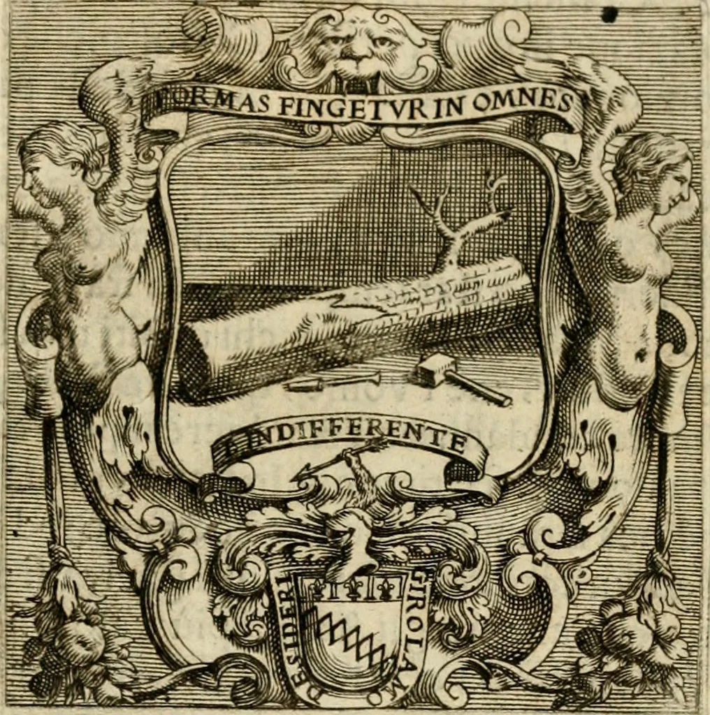 An illustration from Prose de' signori accademici Gelati di Bologna ... : colle loro imprese anteposte a' discorsi, 1671, leaf 346