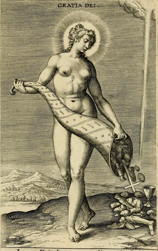 An illustration from Prosopographia, sive, Virtvtvm, animi, corporis, bonorvm externorvm, vitiorvm, et affectvvm variorvm delineatio, 1600, leaf 14