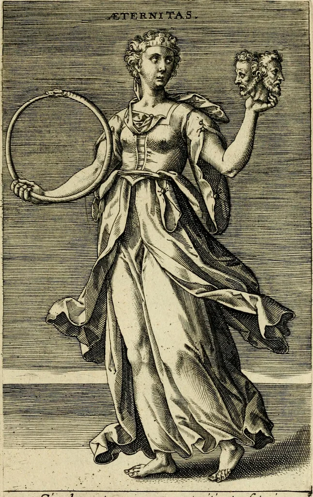An illustration from Prosopographia, sive, Virtvtvm, animi, corporis, bonorvm externorvm, vitiorvm, et affectvvm variorvm delineatio, 1600, leaf 34