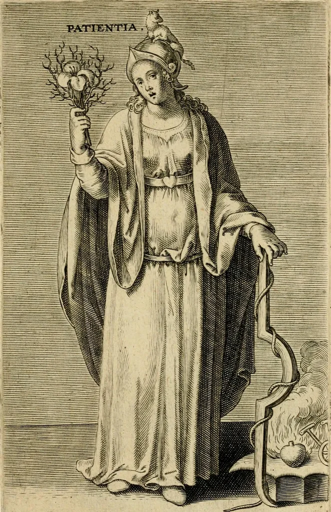 An illustration from Prosopographia, sive, Virtvtvm, animi, corporis, bonorvm externorvm, vitiorvm, et affectvvm variorvm delineatio, 1600, leaf 42