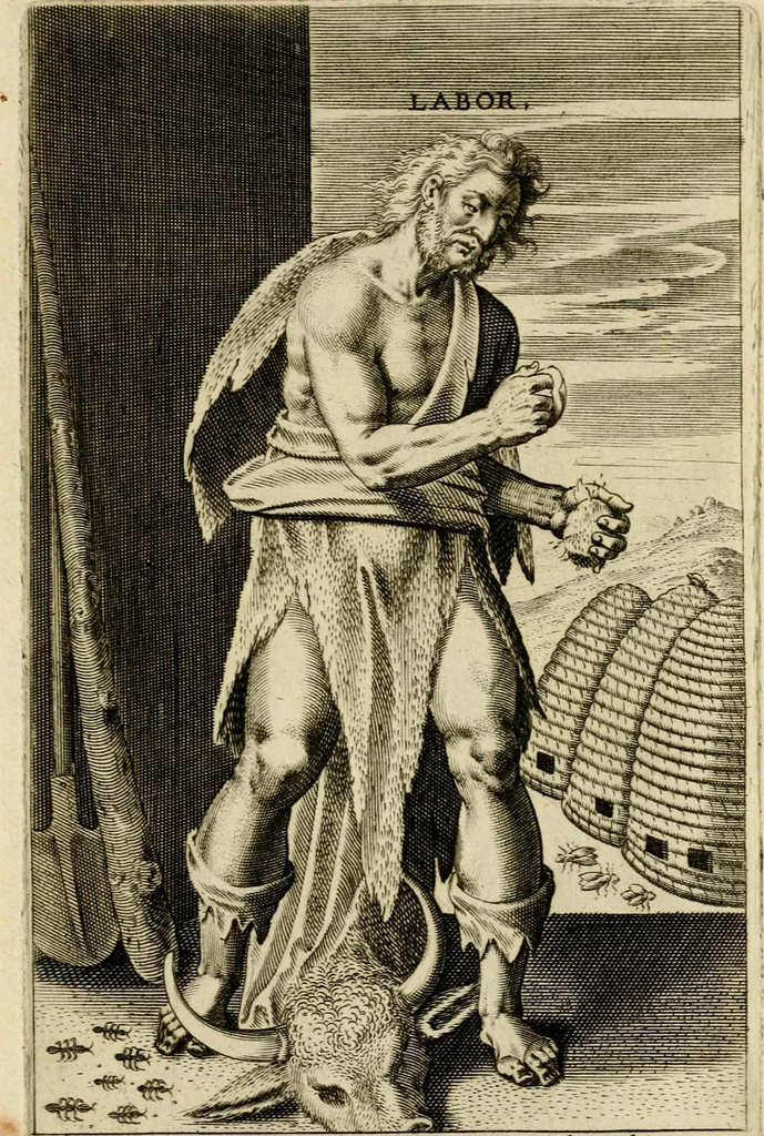An illustration from Prosopographia, sive, Virtvtvm, animi, corporis, bonorvm externorvm, vitiorvm, et affectvvm variorvm delineatio, 1600, leaf 46
