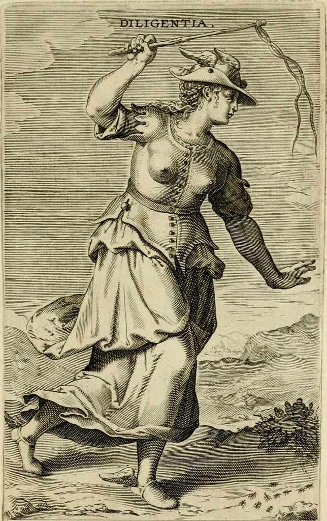 An illustration from Prosopographia, sive, Virtvtvm, animi, corporis, bonorvm externorvm, vitiorvm, et affectvvm variorvm delineatio, 1600, leaf 48