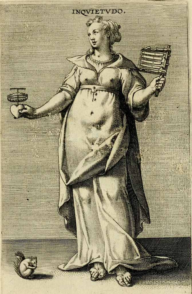 An illustration from Prosopographia, sive, Virtvtvm, animi, corporis, bonorvm externorvm, vitiorvm, et affectvvm variorvm delineatio, 1600, leaf 64