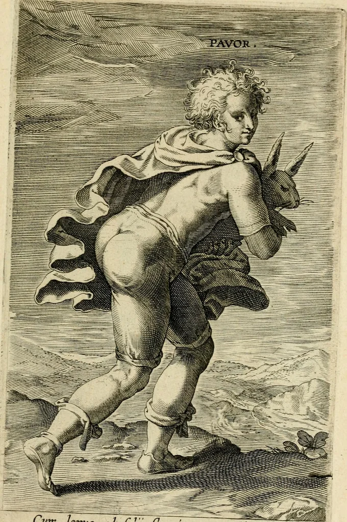 An illustration from Prosopographia, sive, Virtvtvm, animi, corporis, bonorvm externorvm, vitiorvm, et affectvvm variorvm delineatio, 1600, leaf 68