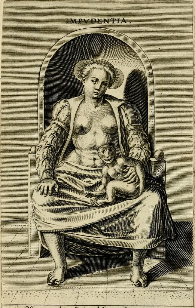 An illustration from Prosopographia, sive, Virtvtvm, animi, corporis, bonorvm externorvm, vitiorvm, et affectvvm variorvm delineatio, 1600, leaf 84