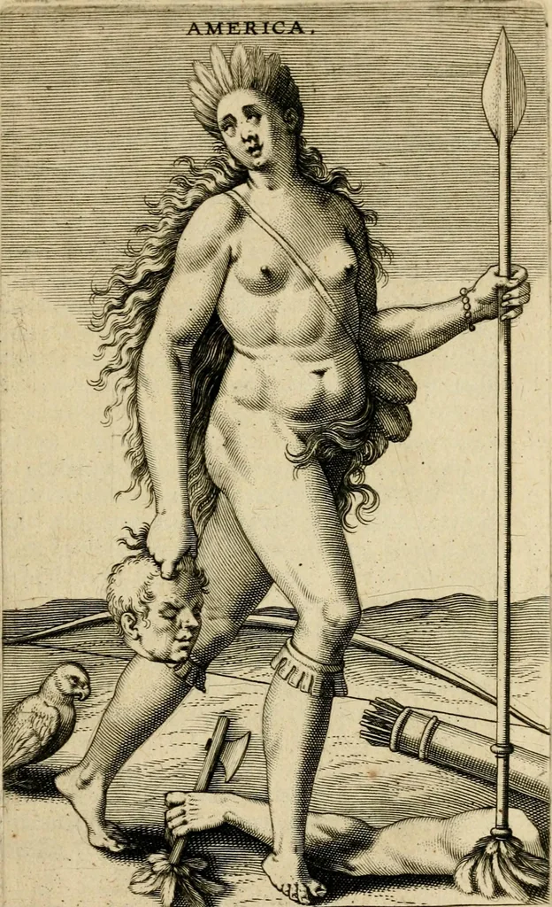 An illustration from Prosopographia, sive, Virtvtvm, animi, corporis, bonorvm externorvm, vitiorvm, et affectvvm variorvm delineatio, 1600, leaf 92