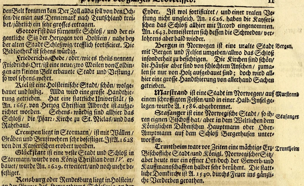An illustration from Prospect des ganzen Erdkreisses, in fünff absonderlichen Carten, namentlich Europa, Asia, Africa und dem Mitternächtig- und Mittägigen America, : samt einer ausführlichen Beschreibung derselben Länder, Provinzien, Königreiche, Herrschafften, Fürstenthümer, und Inseln, wie auch Städte, Festungen und Schlösser bestehend, vor Augen gestellet und zum Druck übergeben, 1686, leaf 13