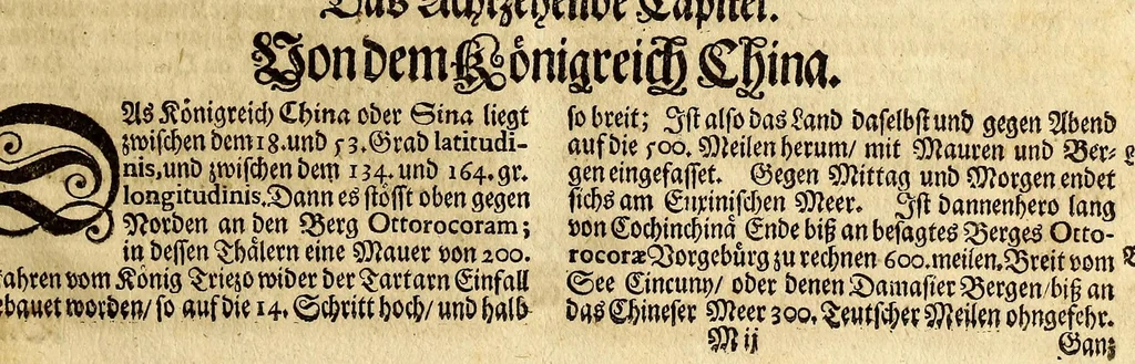 An illustration from Prospect des ganzen Erdkreisses, in fünff absonderlichen Carten, namentlich Europa, Asia, Africa und dem Mitternächtig- und Mittägigen America, : samt einer ausführlichen Beschreibung derselben Länder, Provinzien, Königreiche, Herrschafften, Fürstenthümer, und Inseln, wie auch Städte, Festungen und Schlösser bestehend, vor Augen gestellet und zum Druck übergeben, 1686, leaf 49