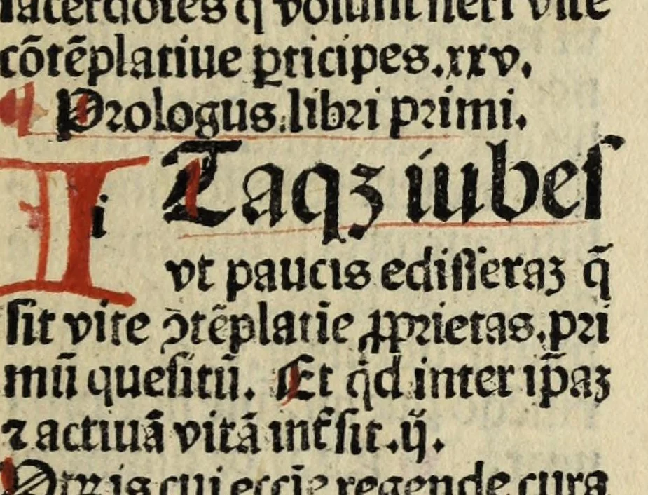 An illustration from Prosper de uita co[n]te[m]platiua de uita actuali deq[ue] uitiis a[n]nexis uirtutibus, leaf 9