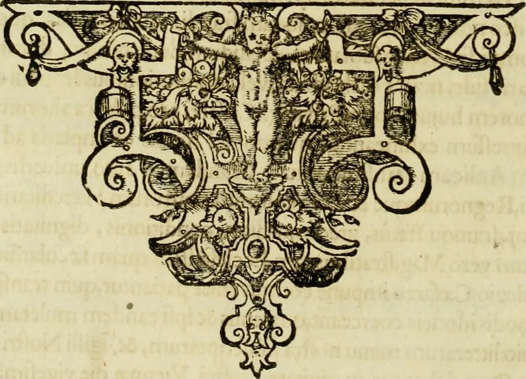 An illustration from Prosperi Fagnani Jus canonicum, sive, Commentaria absolutissima in V. libros decretales : cum indice copiosissimo rerum ac verborum alphabetica serie digesto, & iuxta materiarum varietatem distincto : tomus primus[-quintus] complectens primam[-secundam] partem primi libri Decretalium, 1676, leaf 11