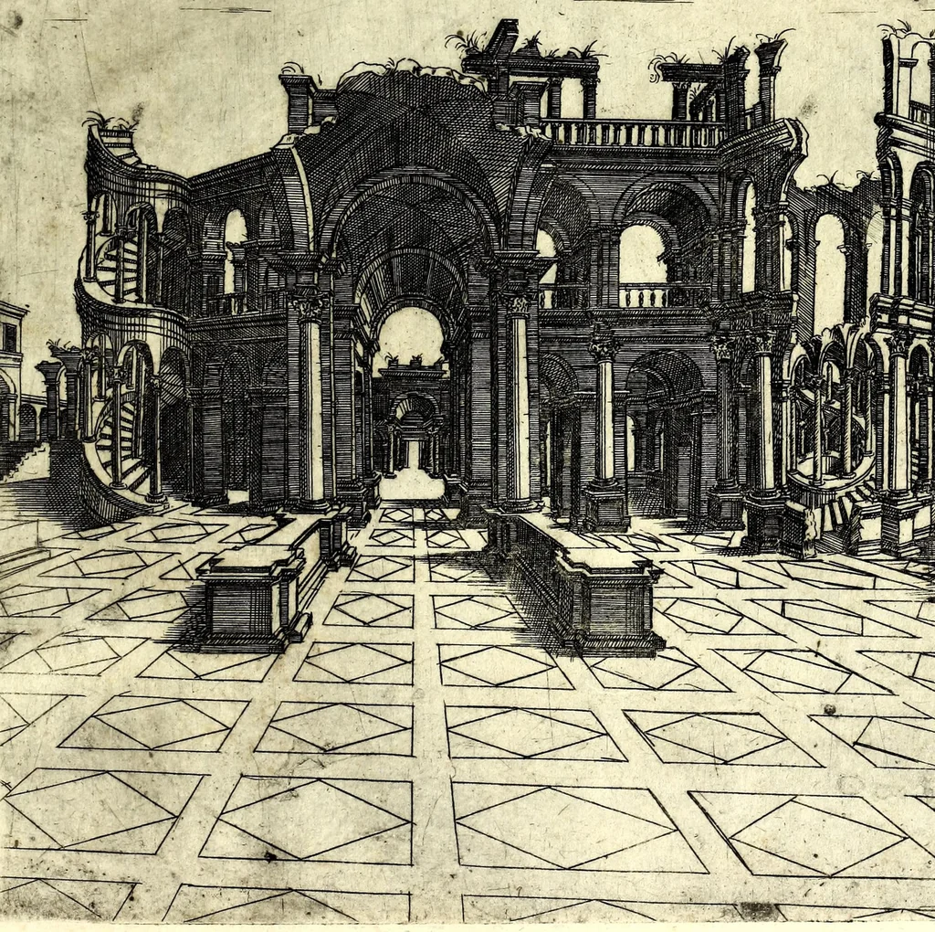 An illustration from Prospettive diverse, 1578, leaf 11