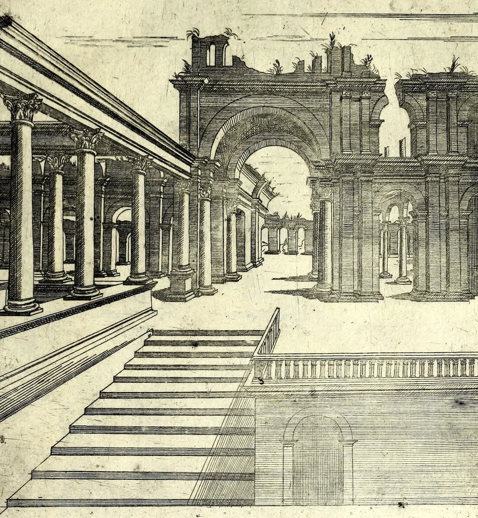 An illustration from Prospettive diverse, 1578, leaf 21