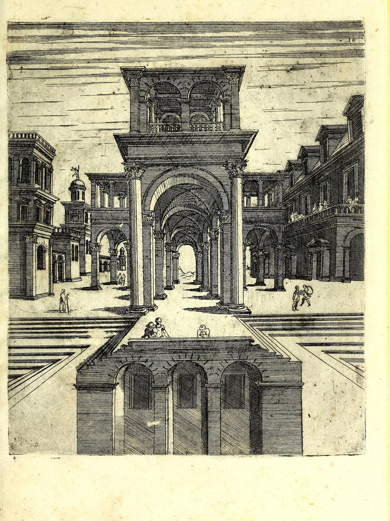 An illustration from Prospettive diverse, 1578, leaf 23
