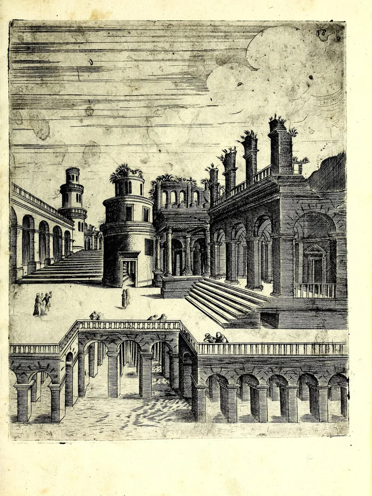 An illustration from Prospettive diverse, 1578, leaf 37