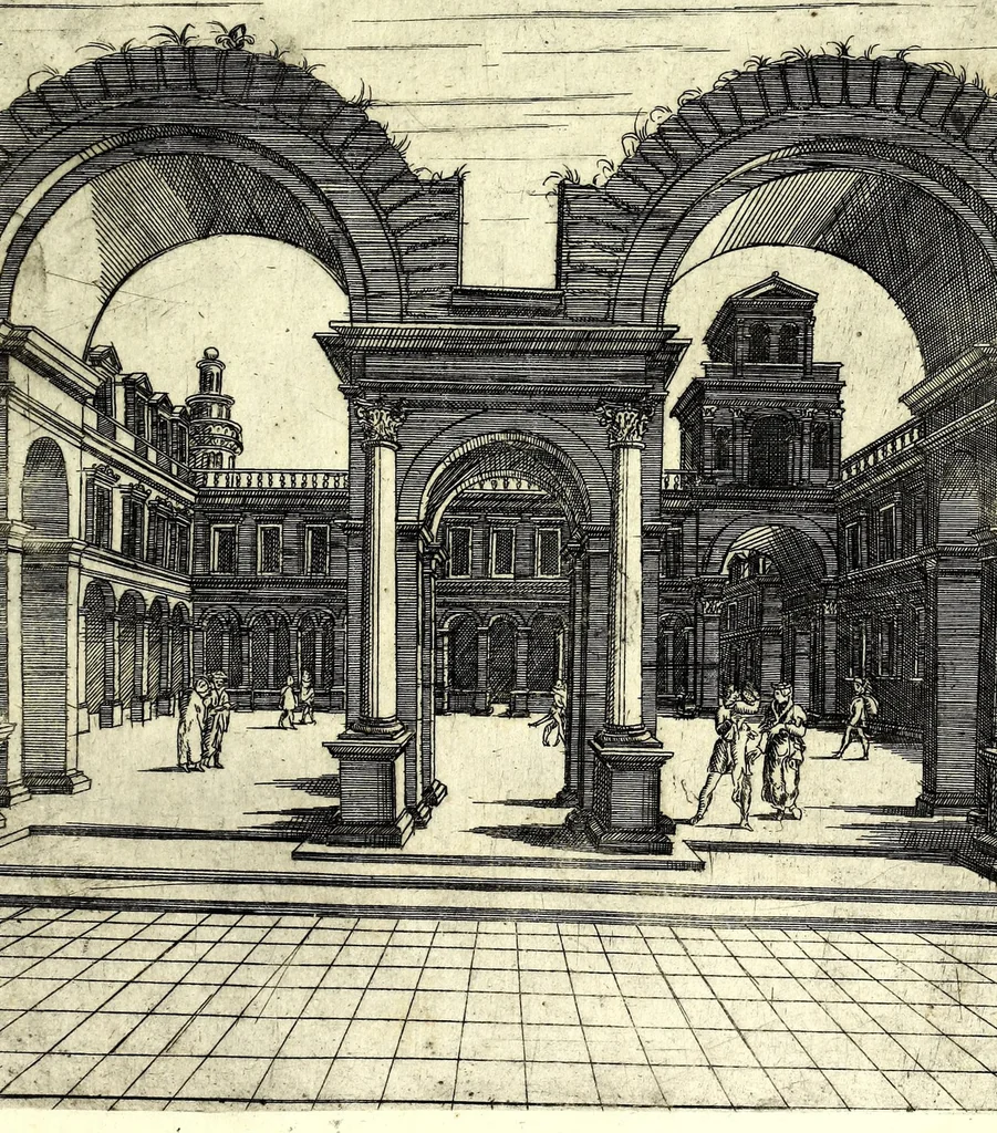 An illustration from Prospettive diverse, 1578, leaf 9