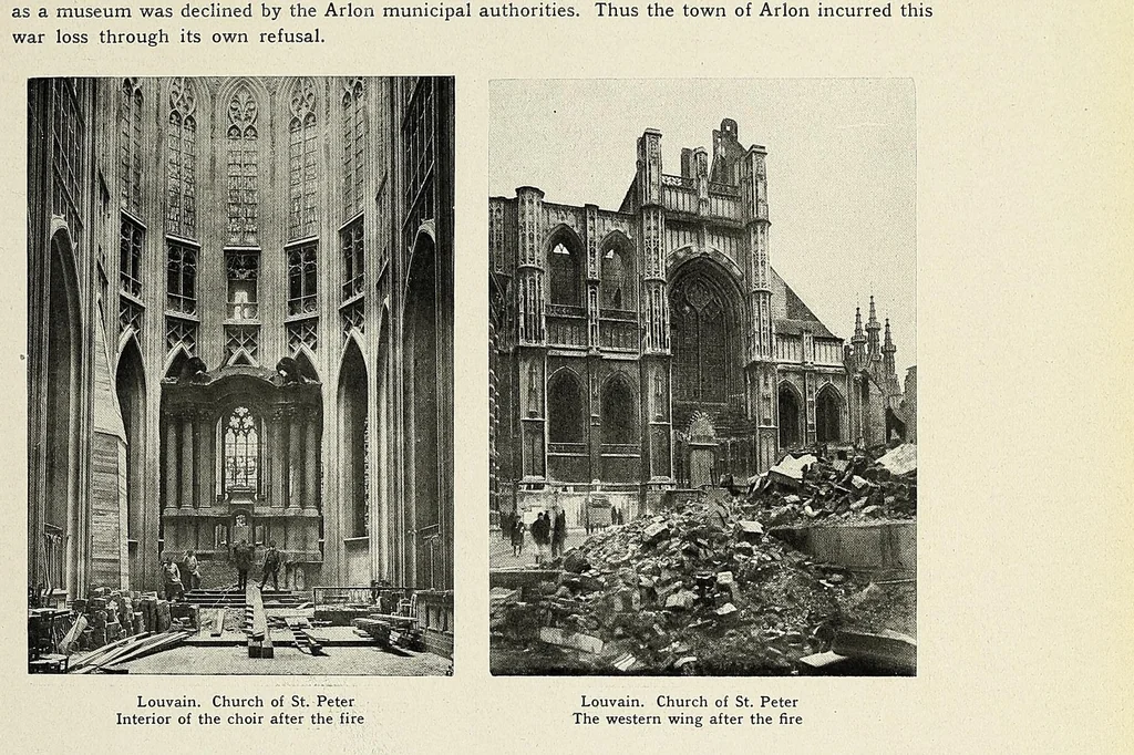 An illustration from Protection of art during war. Reports concerning the condition of the monuments of art at the different theatres of war and the German and Austrian measures taken for their preservation, rescue and research, in collaboration with Gerhard Bersu, Heinz Braune, Paul Buberl [and others], 1919, leaf 27