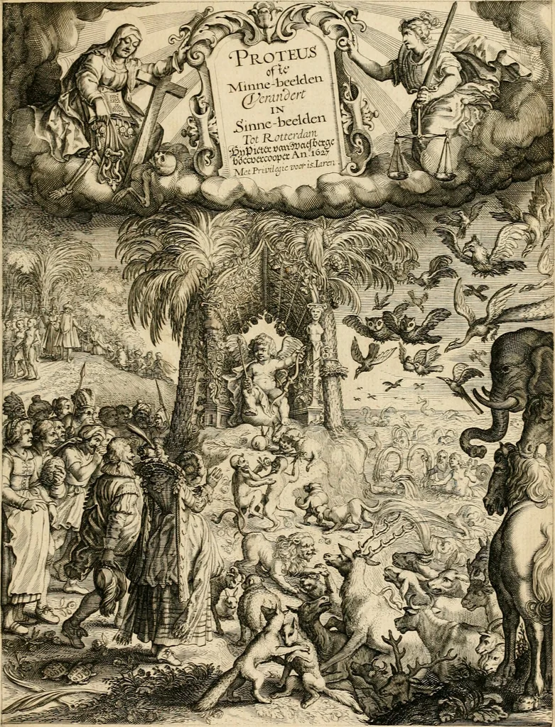 An illustration from Proteus, ofte, Minne-beelden verandert in sinne-beelden, 1627, leaf 8