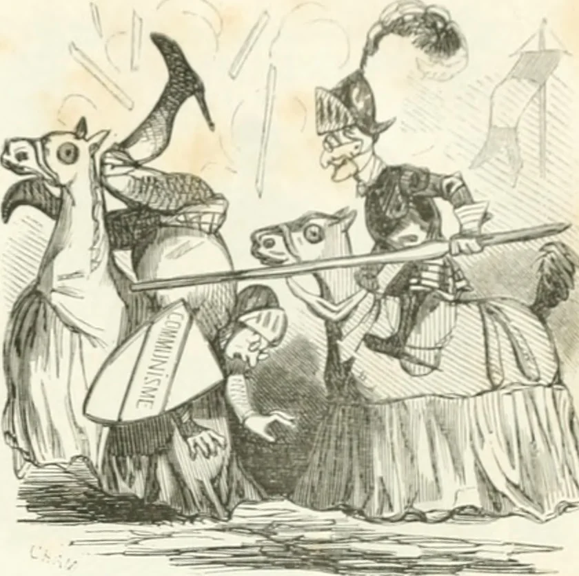 An illustration from Proudhoniana, 1848, leaf 14
