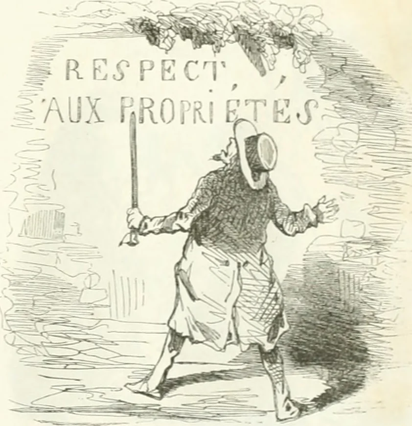 An illustration from Proudhoniana, 1848, leaf 14