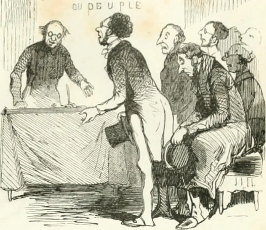 An illustration from Proudhoniana, 1848, leaf 16