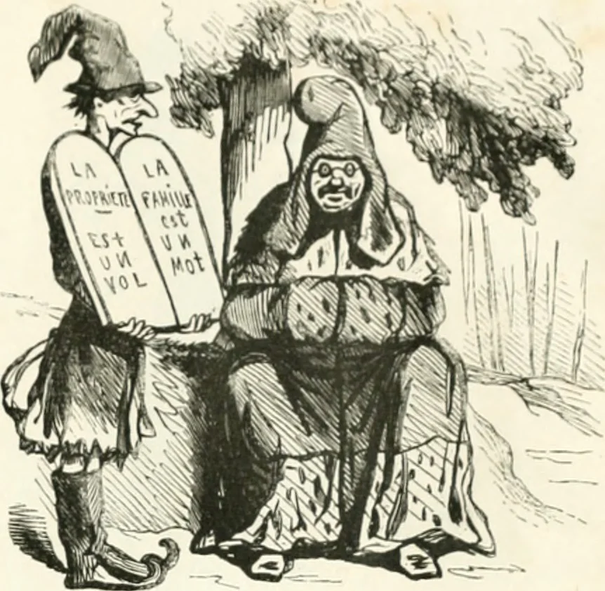 An illustration from Proudhoniana, 1848, leaf 26