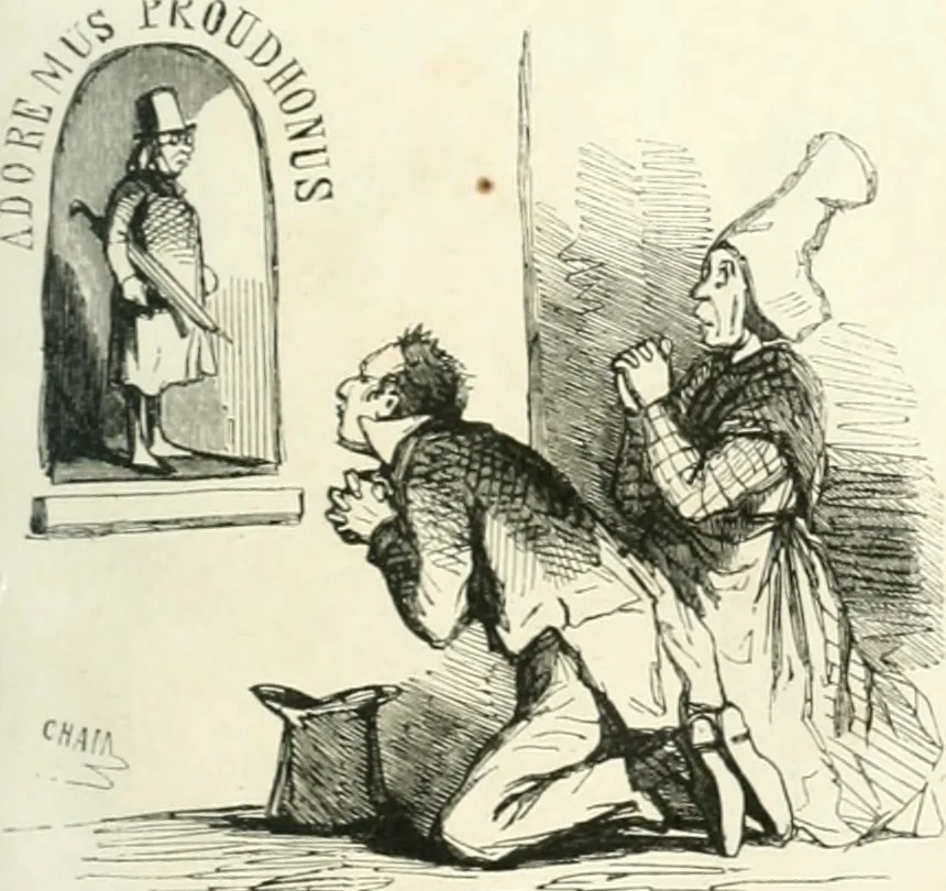 An illustration from Proudhoniana, 1848, leaf 26