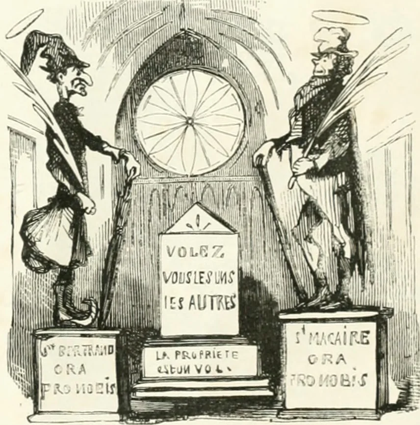 An illustration from Proudhoniana, 1848, leaf 26
