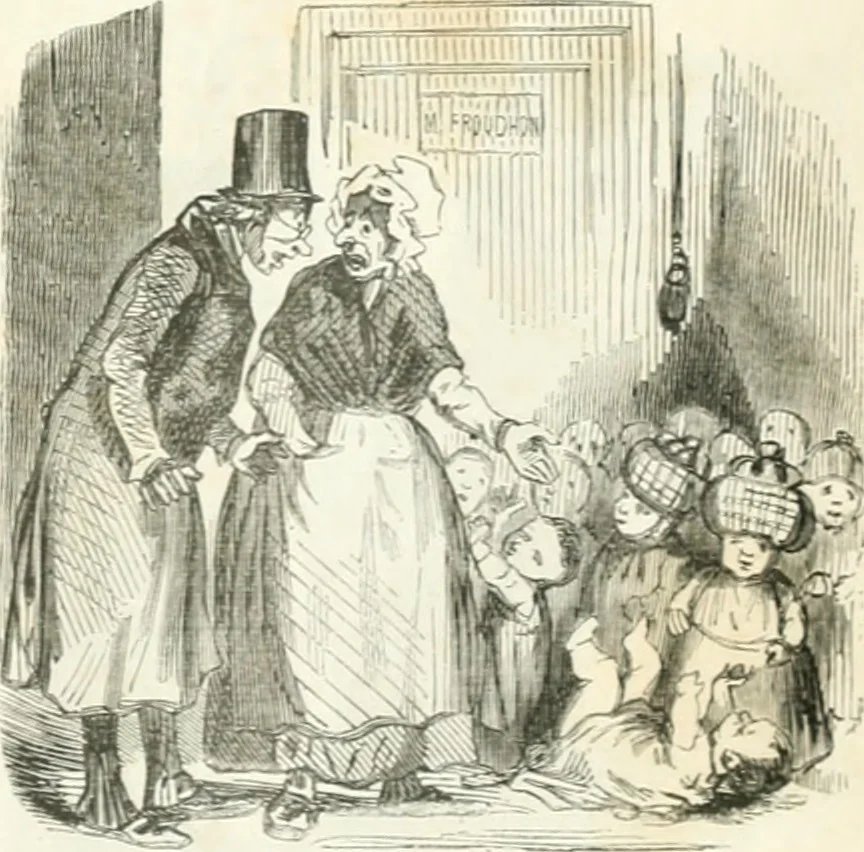 An illustration from Proudhoniana, 1848, leaf 8