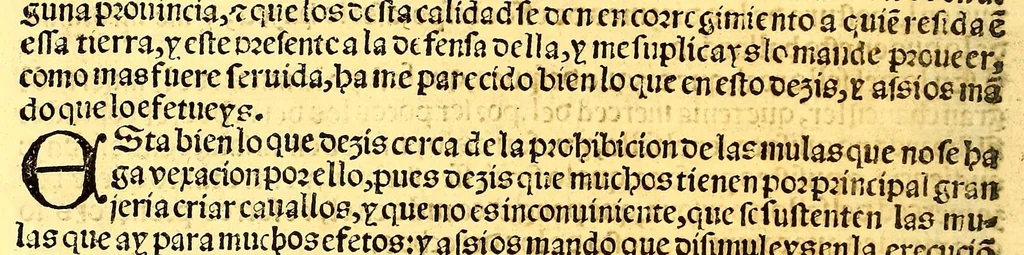 An illustration from Prouisio[n]es cedulas instruciones de su Magestad: : ordena[n]ças d[e] difu[n]tos y audie[n]cia, p[ar]a la buena expedicio[n] de los negocios, y administracio[n] d[e] justicia: y gouernacio[n] d[e]sta Nueua España: y p[ar]a el bue[n] tratamie[n]to y [con]seruacio[n] d[e] los yndios, dende el año 1525. hasta este presente de. 63, 1563, leaf 166
