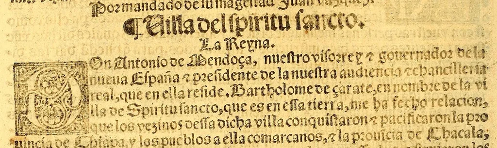An illustration from Prouisio[n]es cedulas instruciones de su Magestad: : ordena[n]ças d[e] difu[n]tos y audie[n]cia, p[ar]a la buena expedicio[n] de los negocios, y administracio[n] d[e] justicia: y gouernacio[n] d[e]sta Nueua España: y p[ar]a el bue[n] tratamie[n]to y [con]seruacio[n] d[e] los yndios, dende el año 1525. hasta este presente de. 63, 1563, leaf 238