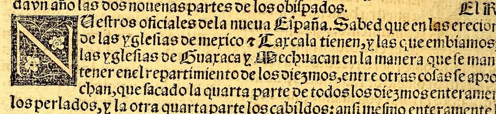 An illustration from Prouisio[n]es cedulas instruciones de su Magestad: : ordena[n]ças d[e] difu[n]tos y audie[n]cia, p[ar]a la buena expedicio[n] de los negocios, y administracio[n] d[e] justicia: y gouernacio[n] d[e]sta Nueua España: y p[ar]a el bue[n] tratamie[n]to y [con]seruacio[n] d[e] los yndios, dende el año 1525. hasta este presente de. 63, 1563, leaf 244
