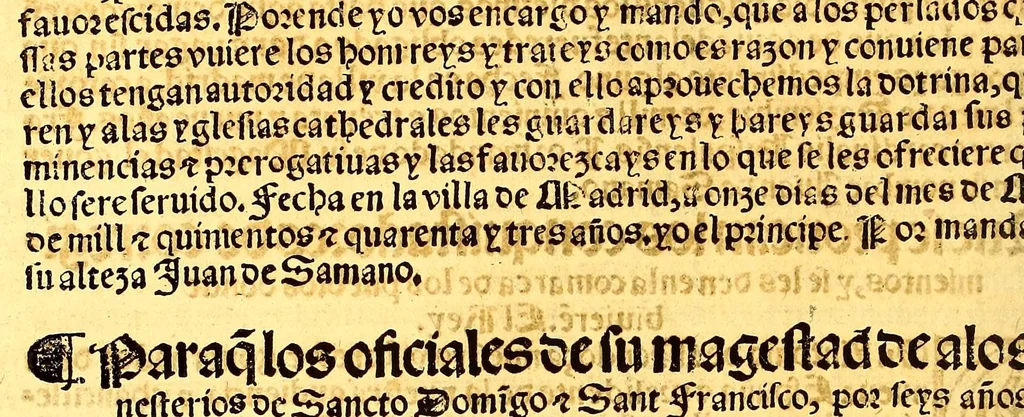 An illustration from Prouisio[n]es cedulas instruciones de su Magestad: : ordena[n]ças d[e] difu[n]tos y audie[n]cia, p[ar]a la buena expedicio[n] de los negocios, y administracio[n] d[e] justicia: y gouernacio[n] d[e]sta Nueua España: y p[ar]a el bue[n] tratamie[n]to y [con]seruacio[n] d[e] los yndios, dende el año 1525. hasta este presente de. 63, 1563, leaf 344