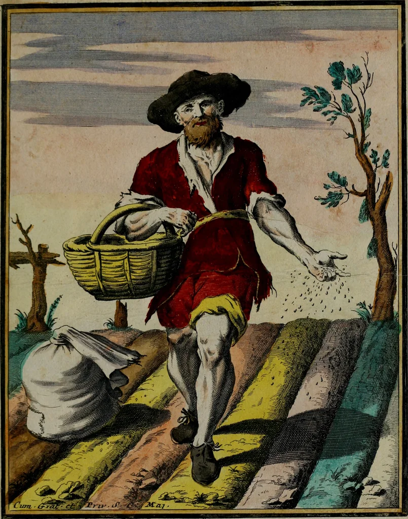 An illustration from Proverbii verificati : per l'esperienza cotidiana : come li megliori e più piacevoli informatori di massime salutifere : in 25 stampe leggiadre et espicationi dé versi, al profito d'ogni uno = Durch di tägliche Erfahrung beglaubt gemachte Sprich Wörter ..., 1718, leaf 8
