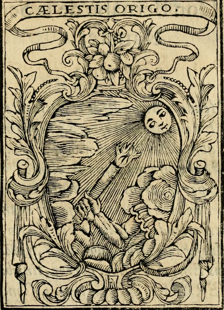 An illustration from Proverbios morales, y consejos christianos : muy provechosos para concierto, y espejo de vida, adornados de lugares, y textos de las divinas, y humanas letras : y enigmas philosoficas, naturales, y morales, con sus comentos : adornadas con trece emblemas y sus estampas mui curiosas, apropriadas à sus assuntos, 1733, leaf 154