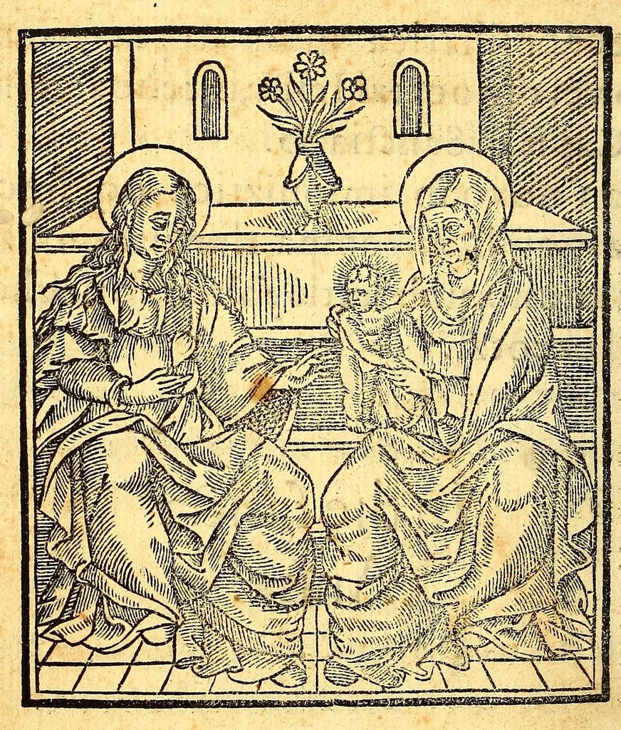 An illustration from Psalmodia christiana, y sermonario de los sanctos del año, en langua mexicana:, 1583, leaf 256