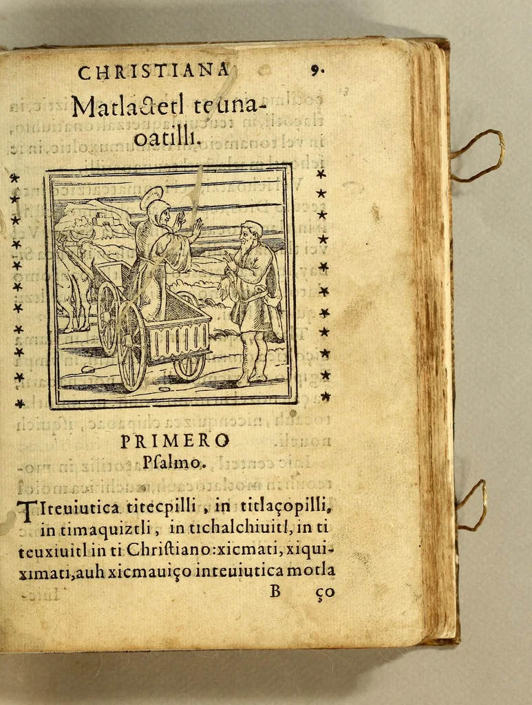 An illustration from Psalmodia christiana, y sermonario de los sanctos del año, en langua mexicana:, 1583, leaf 29
