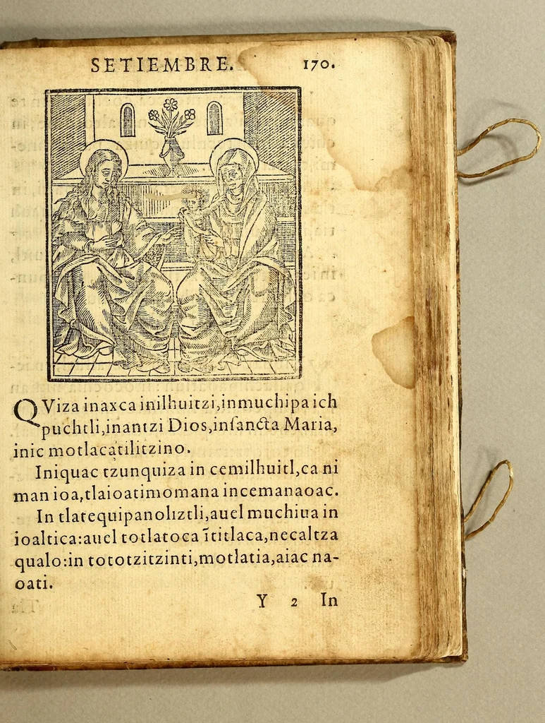 An illustration from Psalmodia christiana, y sermonario de los sanctos del año, en langua mexicana:, 1583, leaf 351