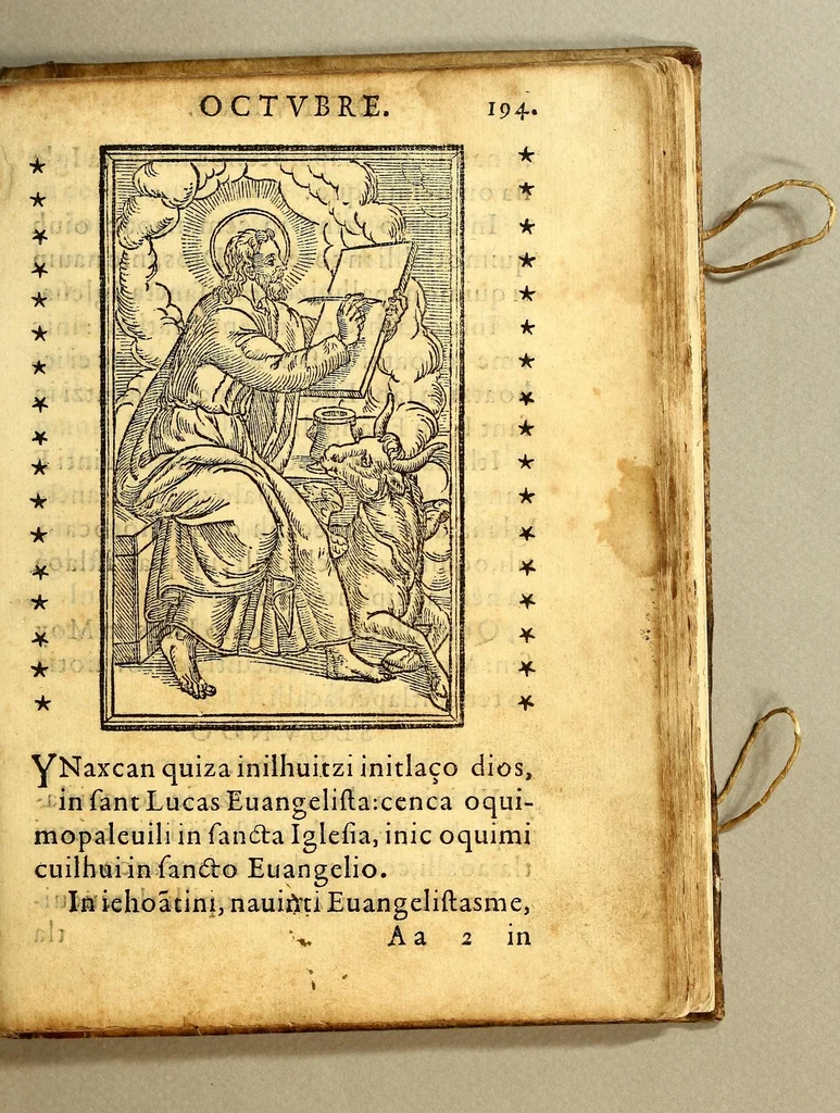 An illustration from Psalmodia christiana, y sermonario de los sanctos del año, en langua mexicana:, 1583, leaf 399