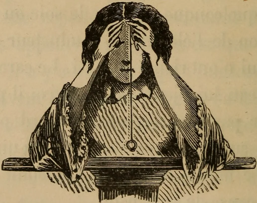An illustration from Psychologie expérimentale; comment l'esprit vient aux tables, 1854, leaf 43
