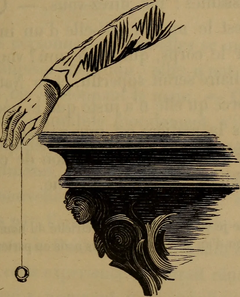 An illustration from Psychologie expérimentale; comment l'esprit vient aux tables, 1854, leaf 44