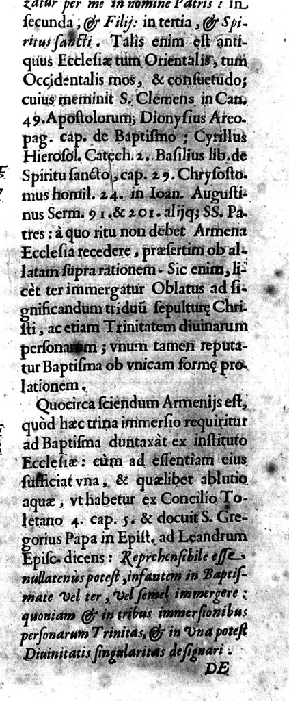 An illustration from Conciliationis ecclesiae armenae cum romana ex ipsis armenorum patrum et doctorum testimoniis in dua partes [microform] : historialem & controversialem divisae .., 1658, leaf 1032