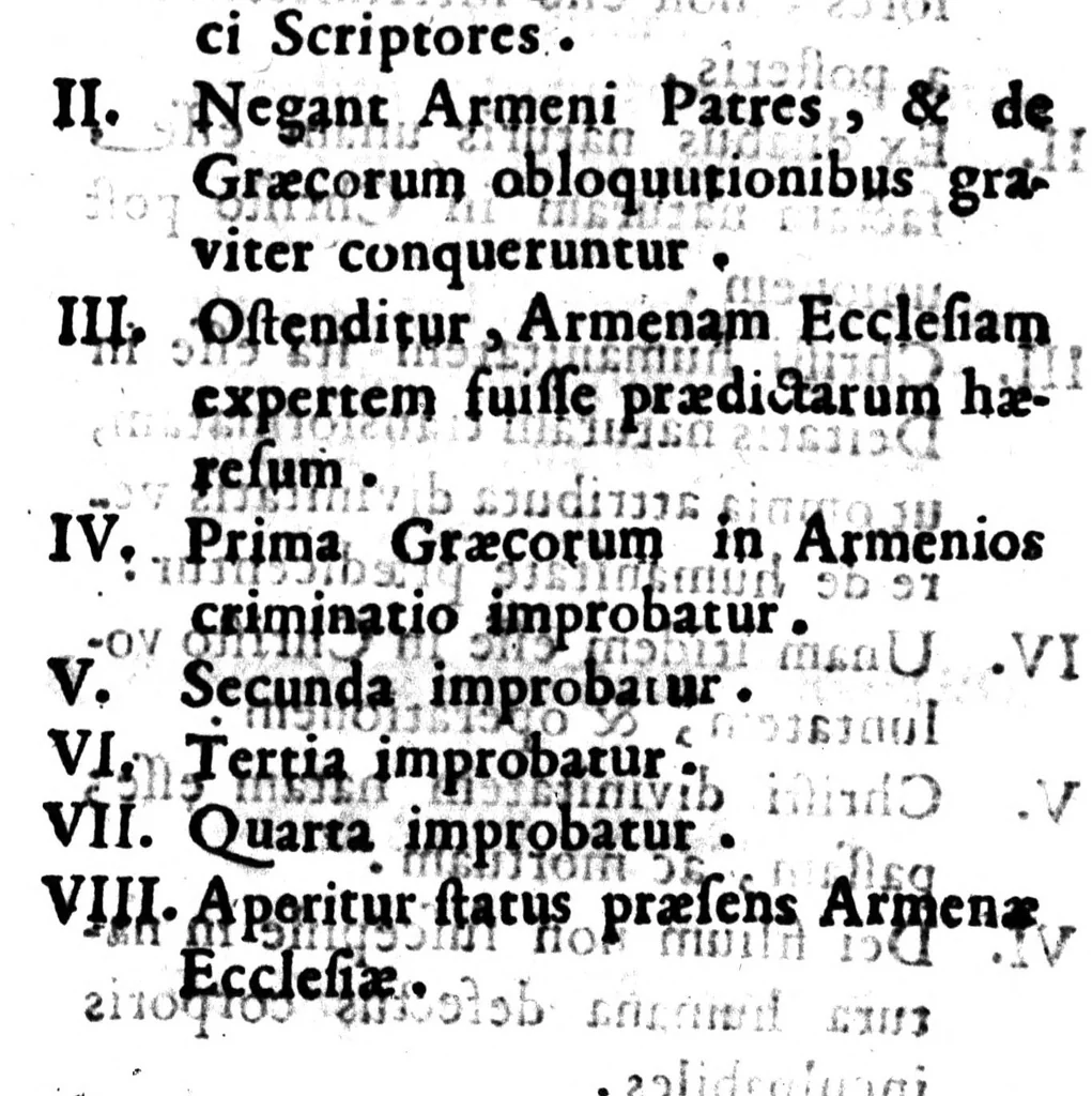 An illustration from Conciliationis ecclesiae armenae cum romana ex ipsis armenorum patrum et doctorum testimoniis in dua partes [microform] : historialem & controversialem divisae .., 1658, leaf 36