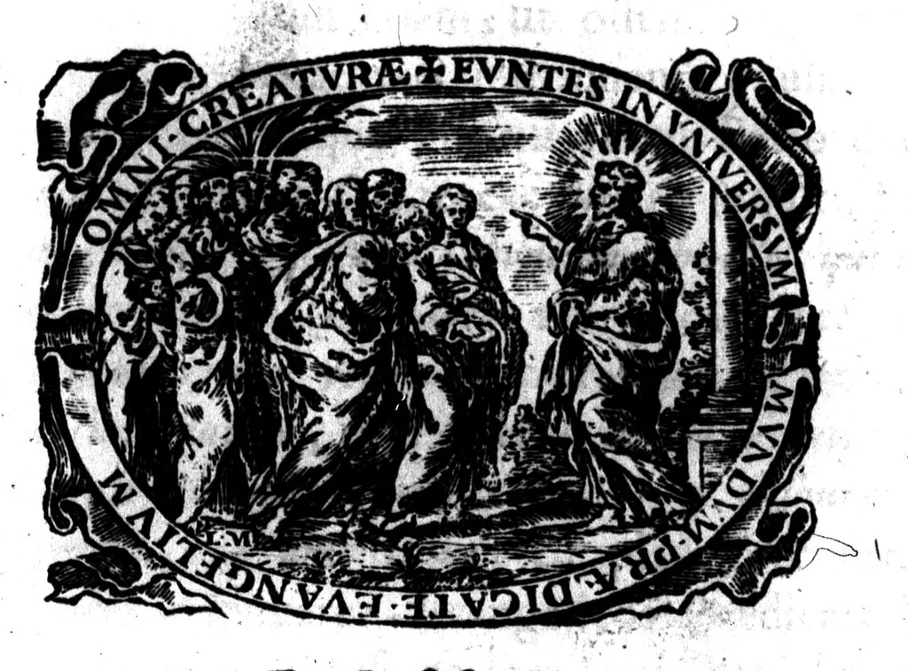 An illustration from Conciliationis ecclesiae armenae cum romana ex ipsis armenorum patrum et doctorum testimoniis in dua partes [microform] : historialem & controversialem divisae .., 1658, leaf 4