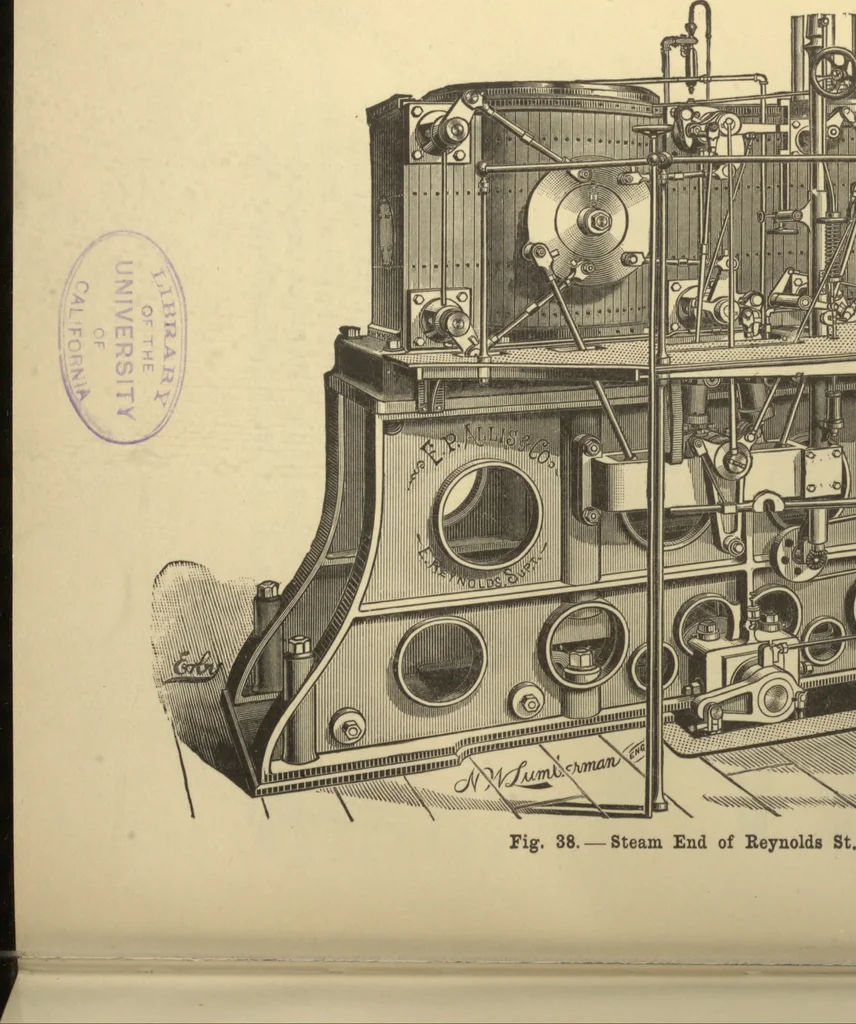 An illustration from Pumping engines for water works, 1907, leaf 187