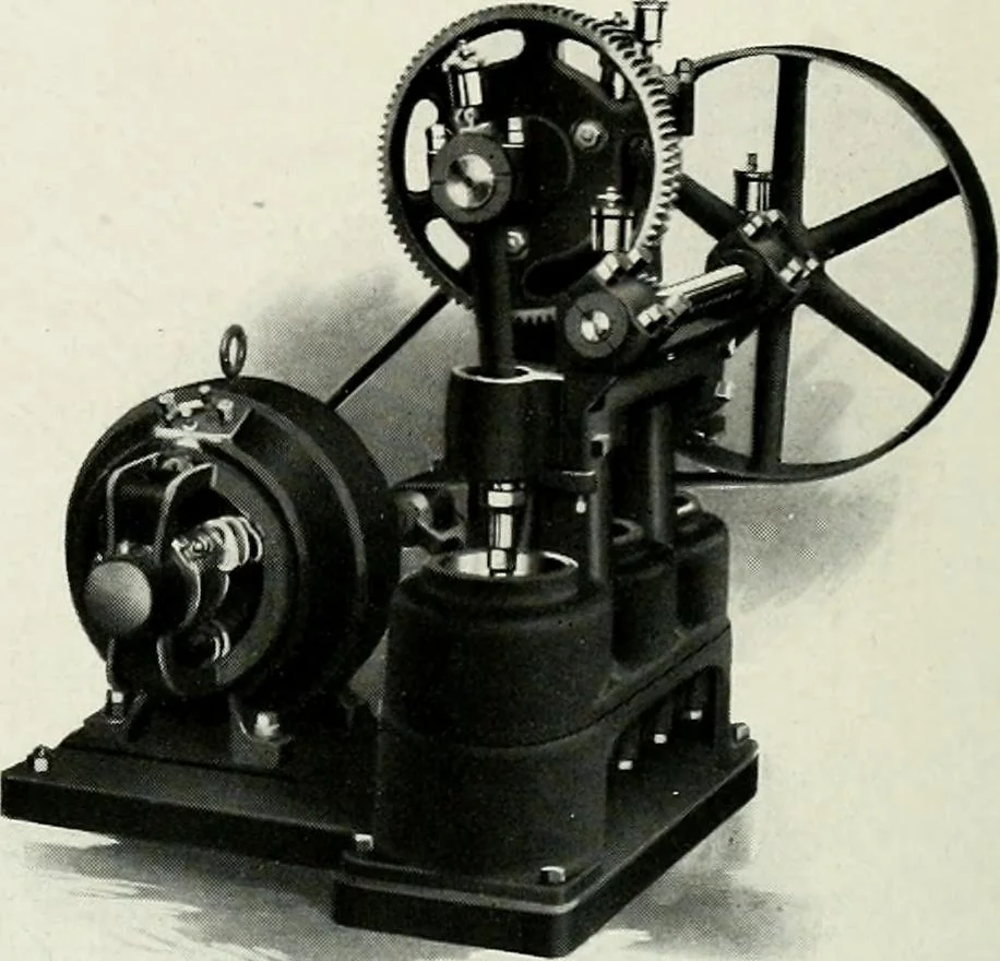 An illustration from Pumping machinery : for operation by any power : single and double acting triplex pumps for various services, deep well power working heads, artesian well cylinders, rotary and centrifugal pumps manufactured by the Deming Company, Salem, Ohio, U.S.A, 1915, leaf 113