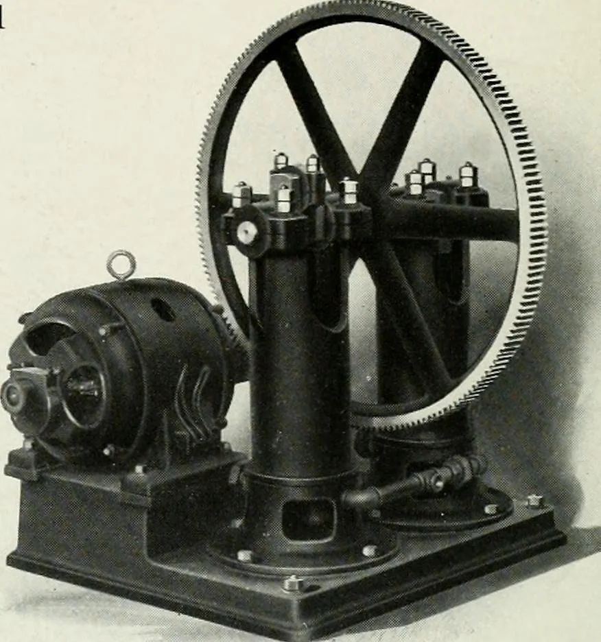 An illustration from Pumping machinery : for operation by any power : single and double acting triplex pumps for various services, deep well power working heads, artesian well cylinders, rotary and centrifugal pumps manufactured by the Deming Company, Salem, Ohio, U.S.A, 1915, leaf 117